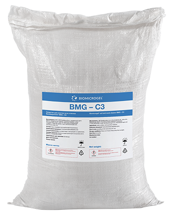 The soil cleanup agent Biomicrogel® BMG-С3 in 25 kg bag